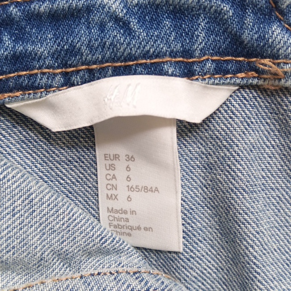 Like-New Ptp15" H&M Blue Denim Button Down Dress - Picture 13 of 16